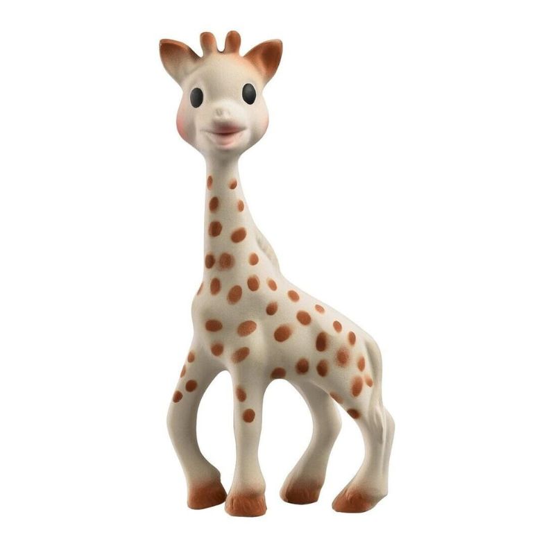 Natural Rubber Baby Teether Toy Giraffe Shaped, BPA Free, Soft and Safe