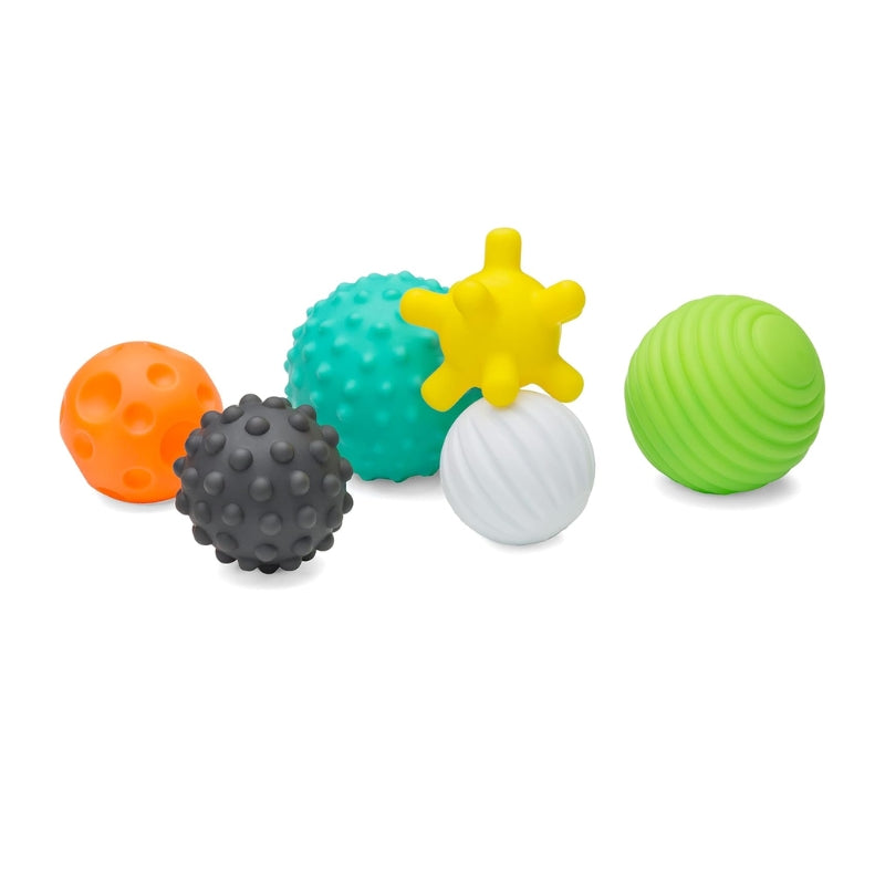 Infantino Textured Multi Ball Set 6 Sensory Play Balls for Babies 6m+