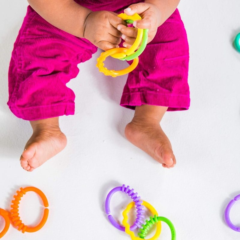 Bright Starts Baby Links Rings Set 24 BPA-Free Stroller & Teething Toys