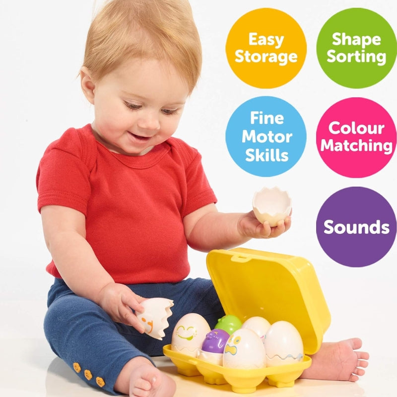 Hide & Squeak Baby Eggs Matching, Sorting & Sensory Toy for Toddlers (6m+)