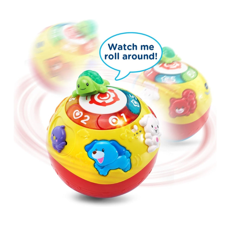 Interactive Wiggle & Crawl Ball Toy with Music, Lights & Animals Ages 6m+