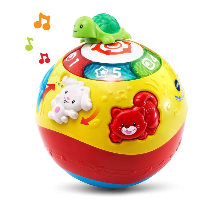 Interactive Wiggle & Crawl Ball Toy with Music, Lights & Animals Ages 6m+