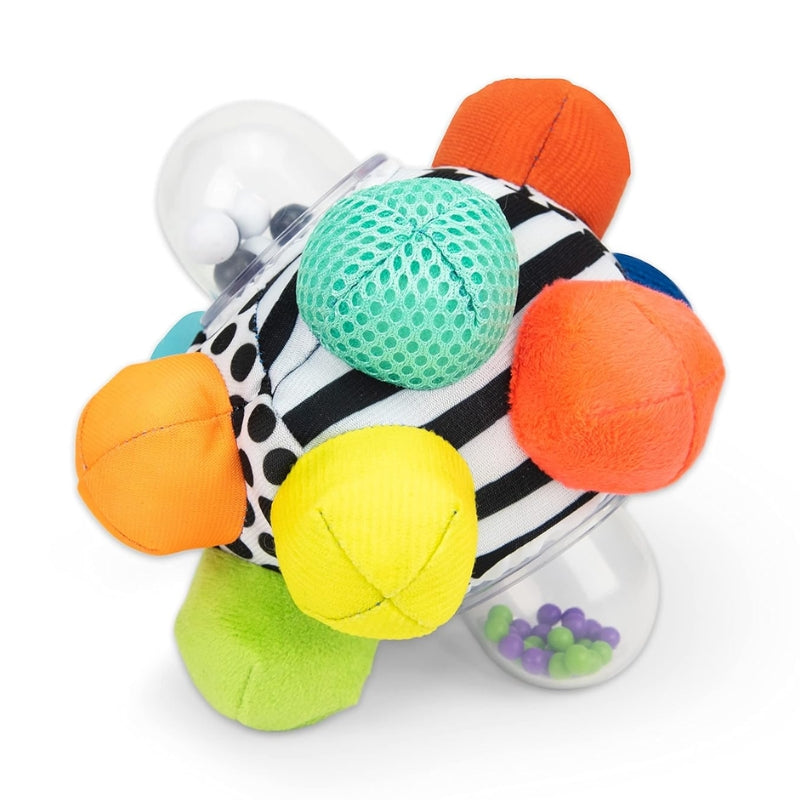 Baby Sensory Bumpy Ball Toy Multi-Texture Rattle for Motor Skills, Ages 6+ Months