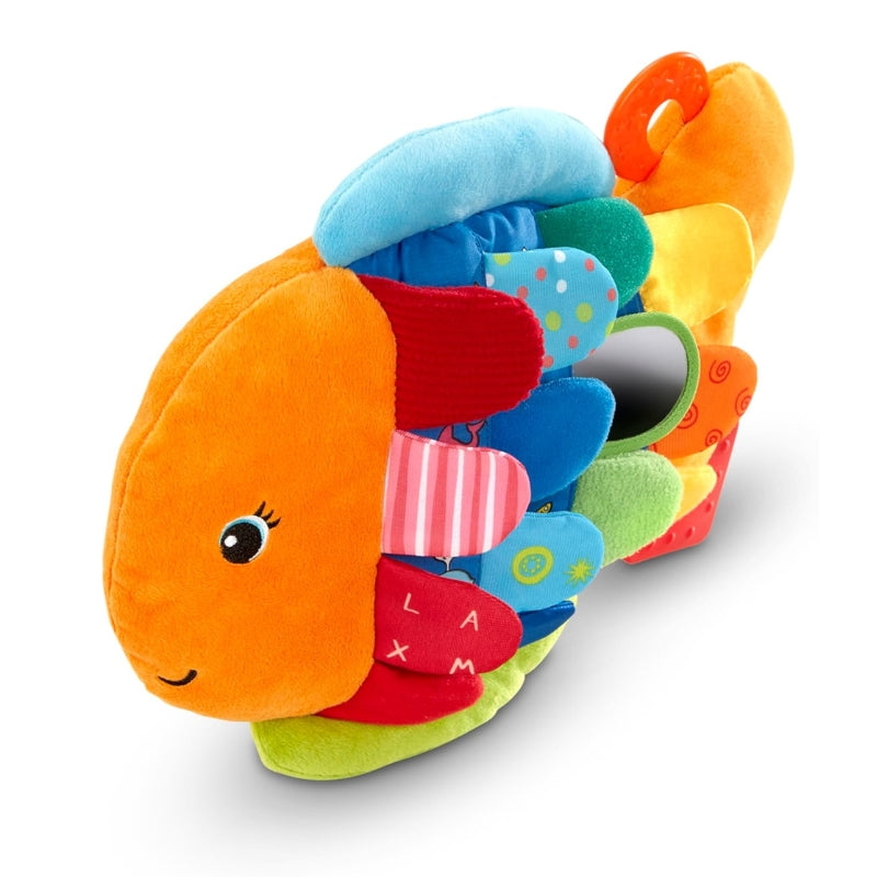 Soft Sensory Fish Baby Toy with Crinkle Textures, Mirror & Teether Early Learning Toy