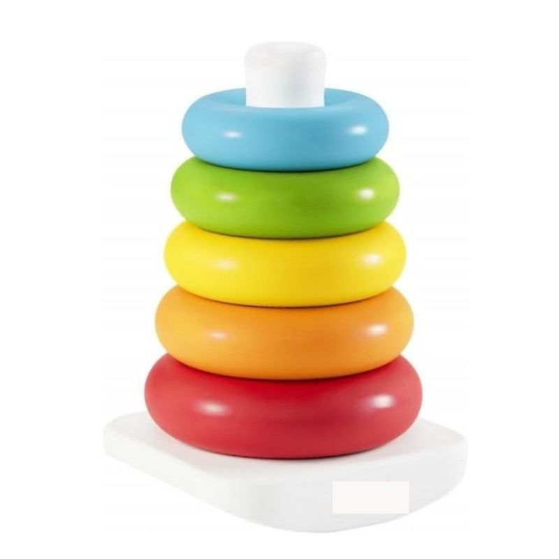 Baby Stacking Toy Colorful Rings with Rocker Base, 6+ Months